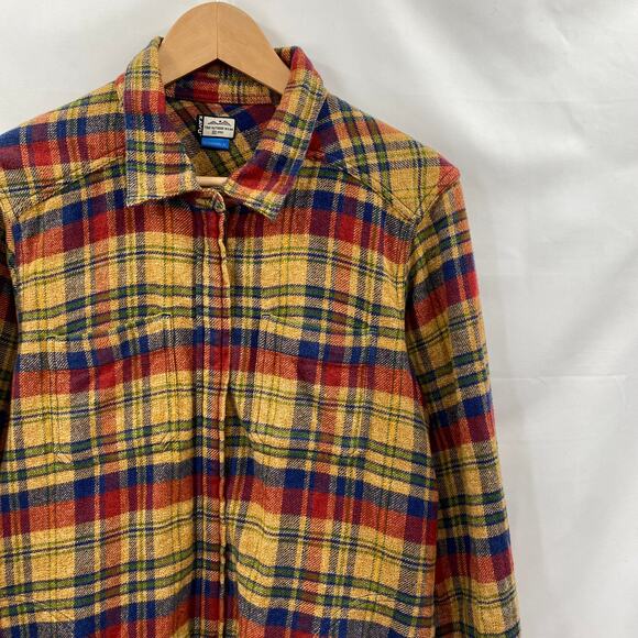KAVU tan red plaid zip flannel - Picture 1 of 6